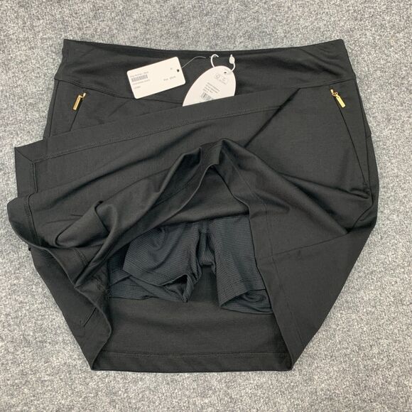 Greg Norman Skort Womens S Small Black Faux Wrap Built In Short Elastic Waist - Picture 6 of 15